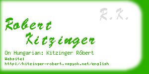 robert kitzinger business card